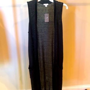 J JILL Medium Black Sweater Duster